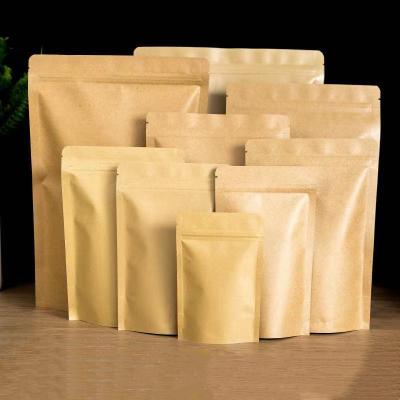 China Factory Disposable Chinese Gift Bag With Logo Flat Kraft Paper Food Handle Prices for sale