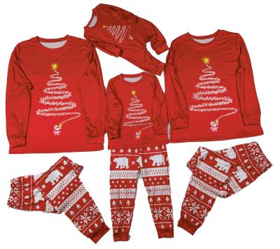 China Santa Pattern Christmas Pajamas Family Christmas QUICK DRY Pajamas Matching Christmas Pajamas Family for sale