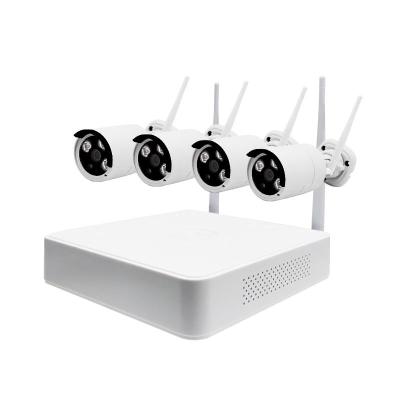 China Newest design of built-in siren the installation is convenient enhanced wireless module 4CH 2MP WIFI KIT for sale