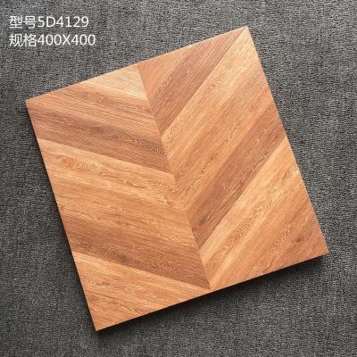 China Rustic Slabs Look Herringbone Parquet Solid Wood Ceramic Tiles for sale