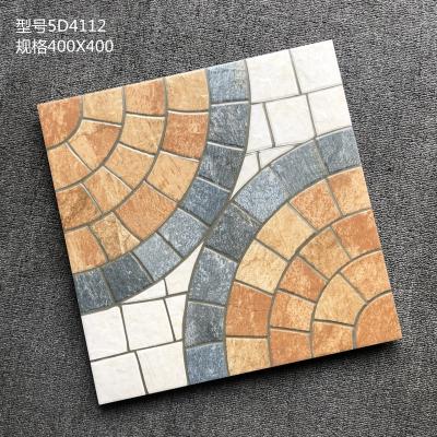 China Rustic Tiles Brown Multi Color Slate Fan Shape Stone Ceramic Tiles Interlocking for sale