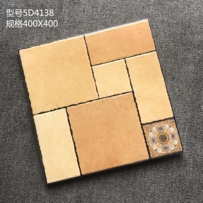 China Rustic Tiles Yellow Travertine Marble Mosaic Squares Floor Tile for sale