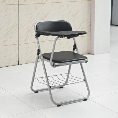 China Modern Design Best PU High School Comfortable Leather Student Chair With Notepad for sale