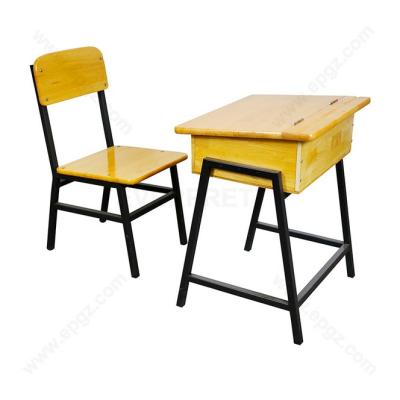 China Modern Hot Sales Modern School Furniture Durable Reversible Solid Wood Classroom Desk And Chair For Student for sale