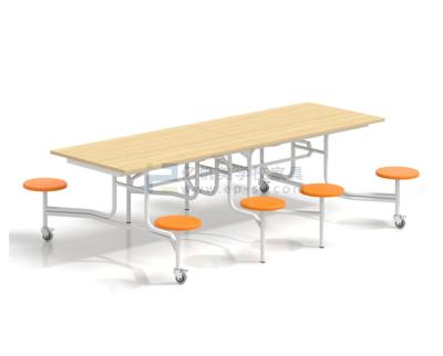 China 20-year manufacturing & export experience foldable restaurant sets, movable school canteen furniture for sale