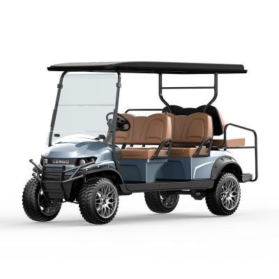 China Accept OEM Lifted 6 Seats Off-road 4KW Hunting Transport Utility Golf Cart Off road tire for sale