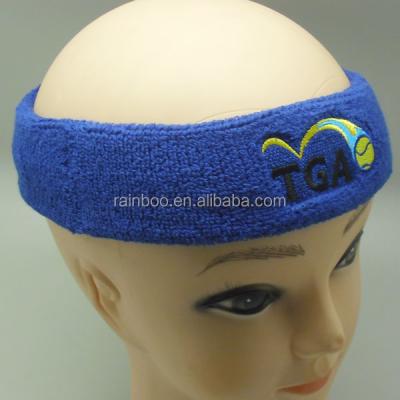 China Universal Wholesale High Quality Custom Logo Fitness Sublimation Terry Sports Headband for sale