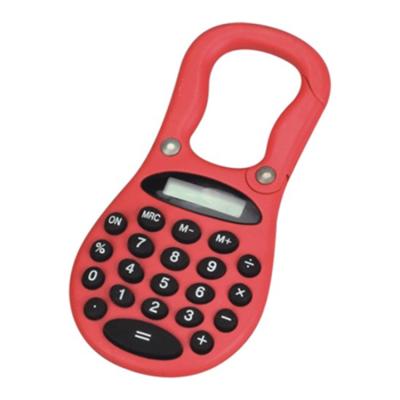 China General purpose calculator offer logo printed mini calculator with hook and carabiner for promotion for sale