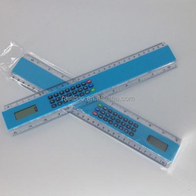 China Cheap General Purpose Calculator Plastic Logo Printed 30cm Solar Calculator Ruler for sale