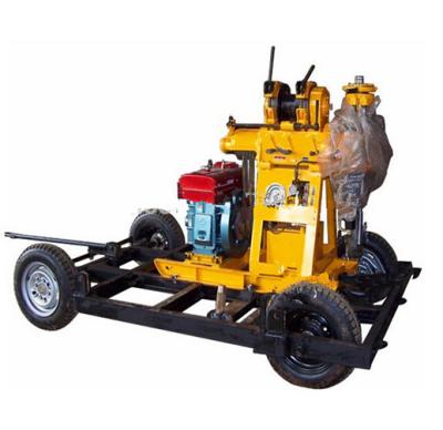 China Construction worksÂ   200m Deep Water Portable Wheeled Hydraulic Drill Rig Well With Slide Rail for sale