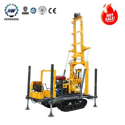 China food & Beverage plant Hengwang HW230L 200m crawler type drilling water well drilling rig for soil stone drill for sale