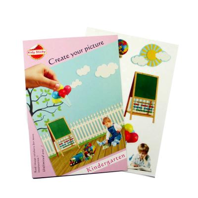 China Custom Cartoon Sticker Cheap Promotional Item Reusable Sticker Scene Book For Child for sale