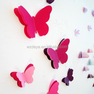 China Wall Paper Sticker WALL STICKER New Product Kid's Room 3d Butterfly Home Decor for sale