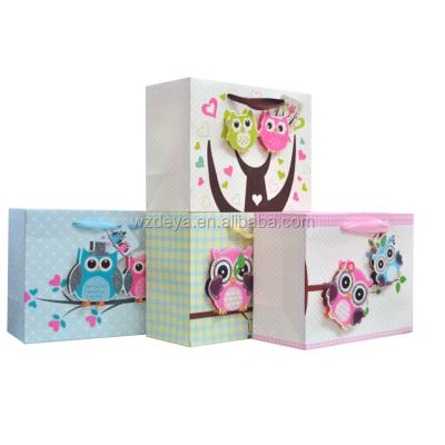 China 2015 New Design 3D Recyclable Paper Gift Bag for sale