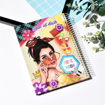 China Custom Notebook Fashionable Beauty Coil Spring Hardcover Book Diary Diary Set for sale