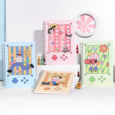 China Custom 2023 Kawaii Spiral Notebooks Notebooks Hardcover Planner School Supplies Notebook Bookmarks for sale