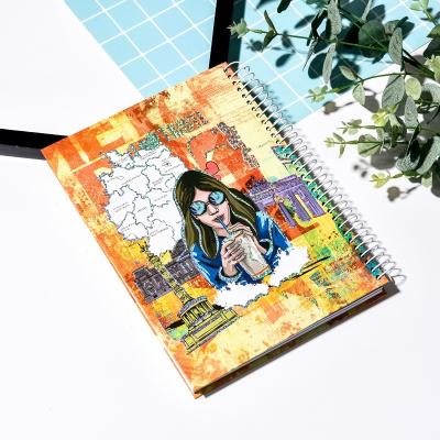 China 2022 Best Selling Custom Stationery Kawaii Stationery School Spiral Notebook Cuadernos Notebook Fashion Cartoon Ladies Hardcover Book 2022 for sale