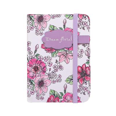 China Hardcover Book Flowers A5 Elastic Notebook Mother's Day Gift Erasable Notebook Bankdage Notebook for sale