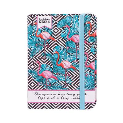 China Custom Leather Notebook Flamingo Notebook Hardcover Custom Journal Leather Notebook for sale