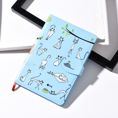 China PU Leather Daily Planner Kawaii Cat Stationery Notebook School Notebooks Limit Notebook for sale