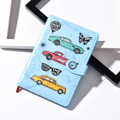 China Notebook Logo Custom Leather Journal Gift PU Cover Notebook Dotted Custom Notebook Car Printing Diary for sale