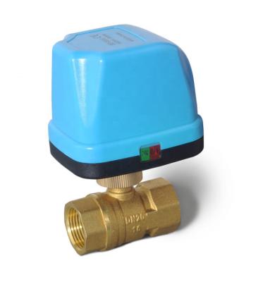 China Miniature Electric Actuator Motorized Ball Valve 3 Way Valve Three Wire Two Control For Air Conditioning Water Heating for sale