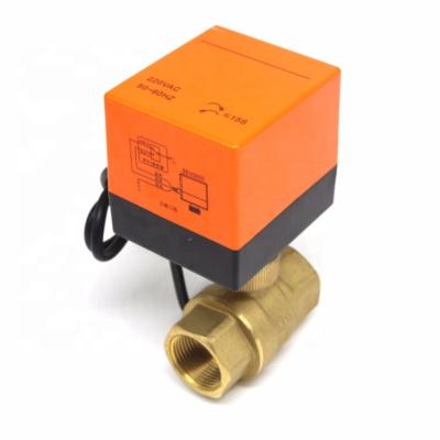 China Air Conditioning Floor Heating Parts Electric Two Way Motorized Ball Valve Three Wire Two Control One Control for sale