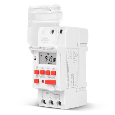 China 5000W 30A Weekly 7 Days Programmable Timer Controller AC 220V for sale