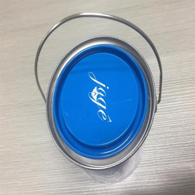 China Paint Tinpail Drum Box Bucket Container With Lids 10 Liter Single Silver Paint Barrel Metal Top White Set OEM Customized Logo Time Type for sale