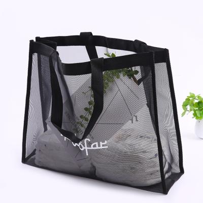 China Wholesale Recyclable Fashionable Nylon Mesh Tote Bag Shopping Bag Luxury Custom Design for sale