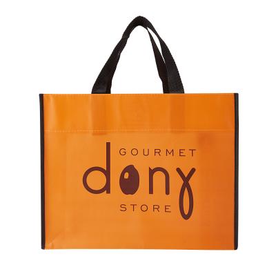 China Large Recyclable Wholesale Reusable Nonwoven Shopping Folding Packaging Bag Logo Printed Tote Bag Foldable With Handle for sale