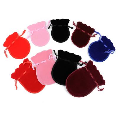 China Recyclable Mini Jewelry Bag Pouch Velvet Pouch For Jewelry Drawstring Customized Color Or Size Recyclable Gift Bag Acceptable for sale