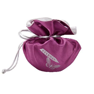 China Custom Recyclable Satin Hair Wig Storage Extension Bags With Drawstring Logo Silk Screen Printing Packing Bag Gift Wrapping Accept for sale