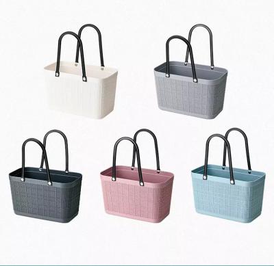 China Fashionable Hot Sale Leisure Flower Storage Basket Storage Bag Viable For Outskirts Travel Items Large Capacity Plastic Camping Bag for sale