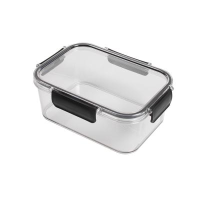 China Food Storage Heatable Clear Lunch Box Seal Plastic Airtight Storage Container Set Meal Leakproof Fresh Preservation Clear Plastic Box for sale