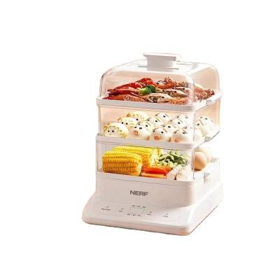 China Three-Layer Household Household Meal Large Capacity Intelligent Electric Multifunctional Steamer Pot Automatic Power Off Steam Box for sale