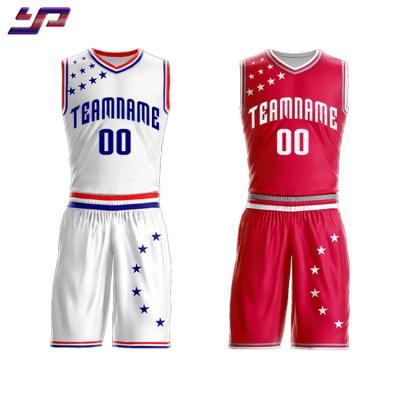 China Latest New Design Custom Reversible Sublimation Youth Basketball Jersey Wear Breathable for sale