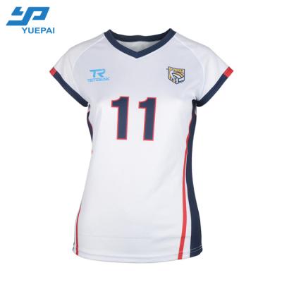 China 100% Polyester Cheap Professional Custom White Latest Ladies Volleyball Tank Top for sale