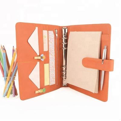 China Folder Fashion Business Conference Office Document Holder PU Leather A5 Folder Organizer for sale