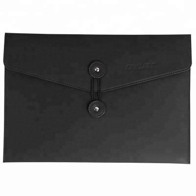 China Folder Fashion Office Supplies Business Document Bag A4 PU Leather Envelope Folder for sale