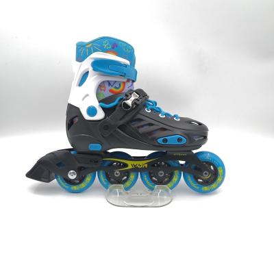 China Factory Custom Freestyle Boys Adult Girls 3/4 Wheels 62-90mm Roller Skate Inline With Brake In 62mm Height Adjustable for sale