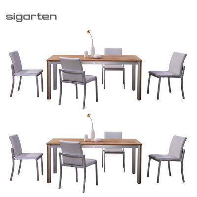 China Modern Garden Restaurant Table And Chairs Sets Outdoor Patio Leisure Furnitur Modern Dining Table Sets for sale