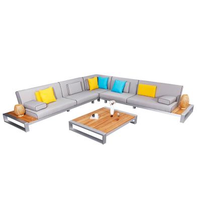 China Aluminum Design Modular Sectional Swept Couch Outdoor Sofa Set Modern Loose Furniture for sale