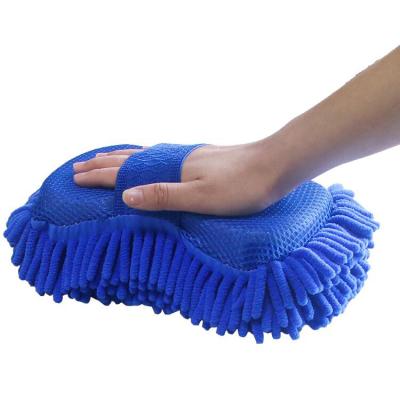 China Car Chenille Car Wash Cleaning Tools / Gloves Car Cleaning Block Sponge Wash Station for sale