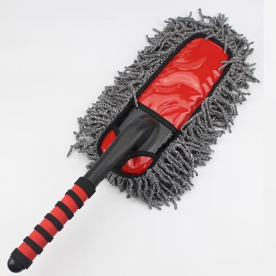 China Portable Rotating Car Wash Foam Brush Soft Bristle Car Wash Station Cleanging Telescopic Telescopic Brush For Cleaning for sale