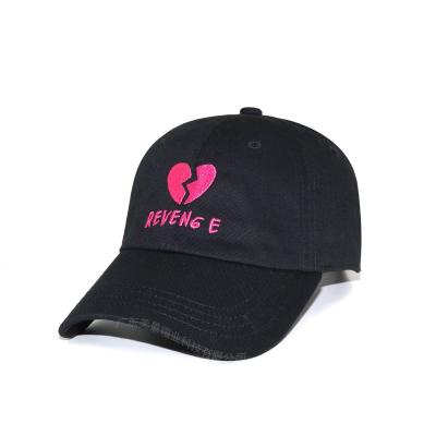 China Breathable Cotton Plain 6 Panel Hat Low Profile Dat Hat With Custom Embroidery Logo for sale