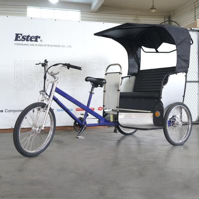 China Passenger Ester LED Lights Pedicab Bicitaxi Rickshaw For Sale Pedicab Rickshaw Trailer for sale