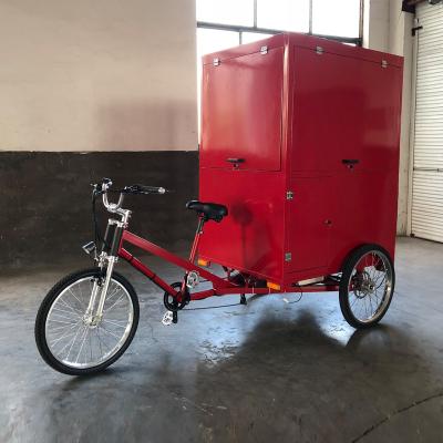 China Electric cargo ester 500W rear motor food vending cart for sale, street cafe tricycle for sale