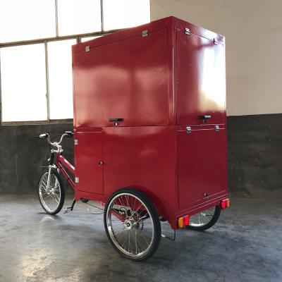 China Cargo Ester Electric Vending Cart Trike, food snack cafe tricycle for sale