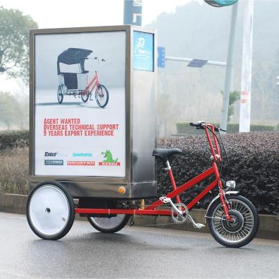 China Advertising Profit ESTER Electric Three Side LED Billboard Advertising Tricycle With Kenda Tire, Tektro And Other Famous Brand Parts for sale